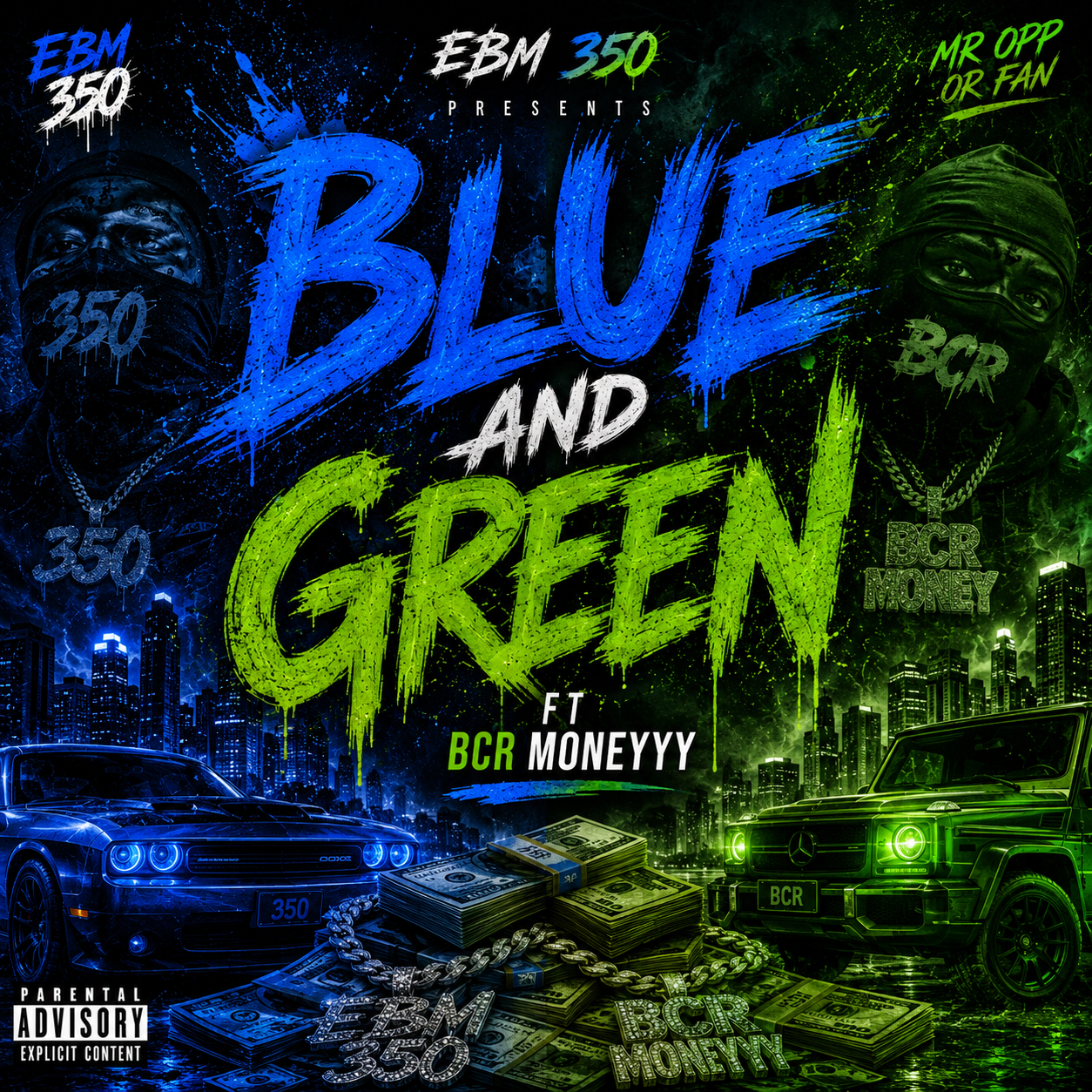 Blue and Green